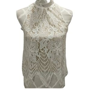 Love, fire Nordstrom halter style lace top